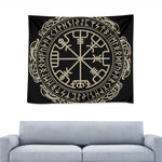 Viking Vegvisir Print Tapestry