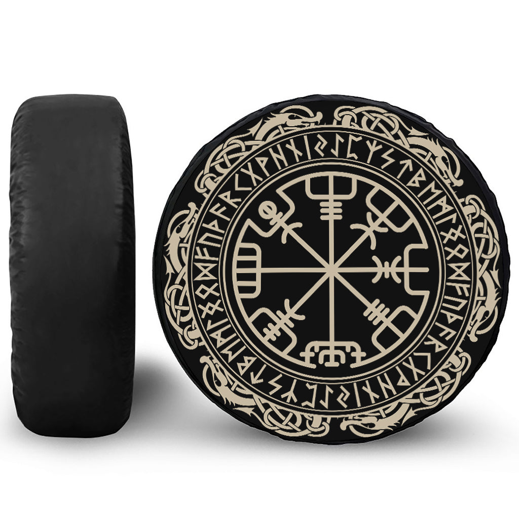 Viking Vegvisir Print Tire Cover