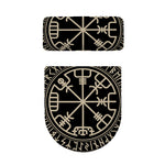 Viking Vegvisir Print Toilet Lid And Tank Cover Set