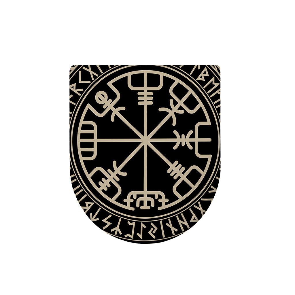 Viking Vegvisir Print Toilet Lid Cover