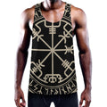 Viking Vegvisir Print Men's Workout Tank Top
