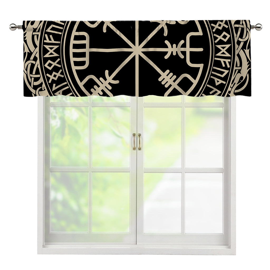 Viking Vegvisir Print Window Valance