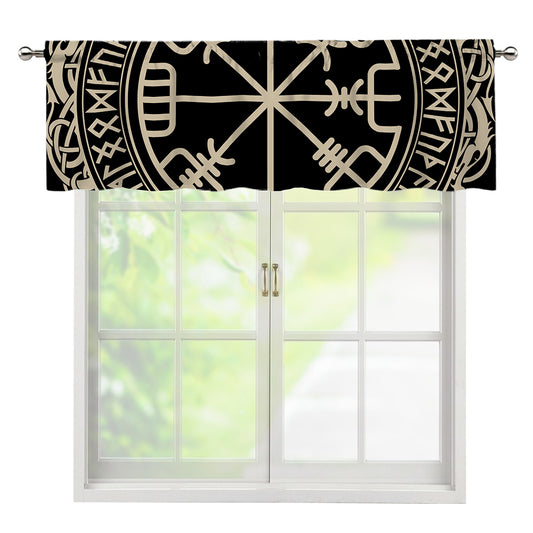 Viking Vegvisir Print Window Valance