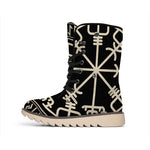 Viking Vegvisir Print Winter Boots