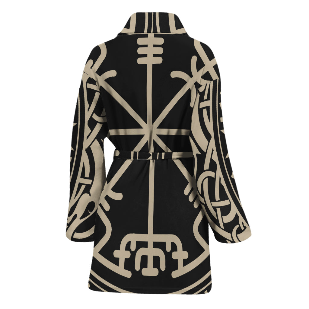Viking Vegvisir Print Women's Bathrobe