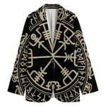 Viking Vegvisir Print Women's Blazer