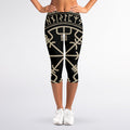 Viking Vegvisir Print Women's Capri Leggings