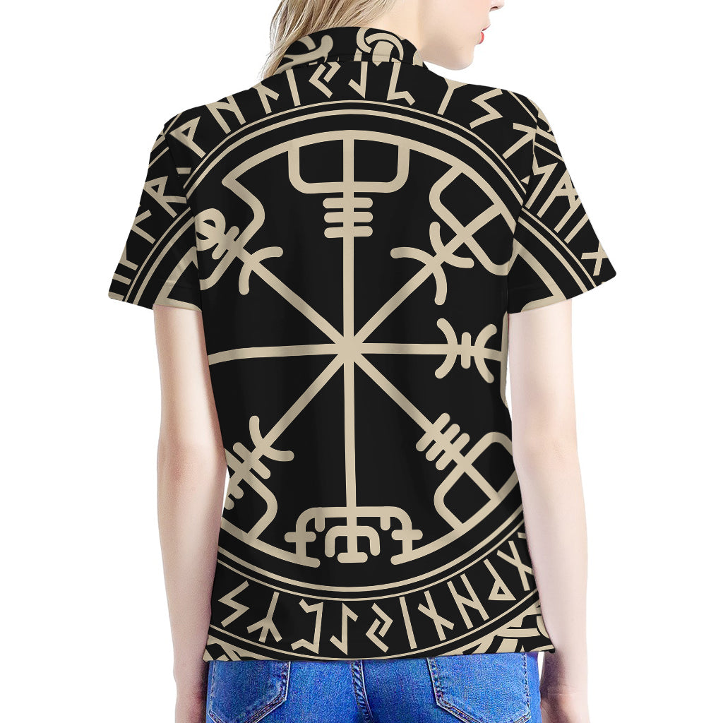 Viking Vegvisir Print Women's Polo Shirt