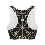 Viking Vegvisir Print Women's Sports Bra