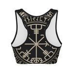 Viking Vegvisir Print Women's Sports Bra
