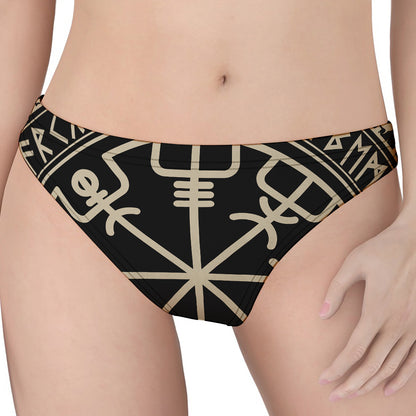 Viking Vegvisir Print Women's Thong