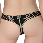 Viking Vegvisir Print Women's Thong