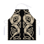 Viking Wolves Symbol Print Adjustable Apron