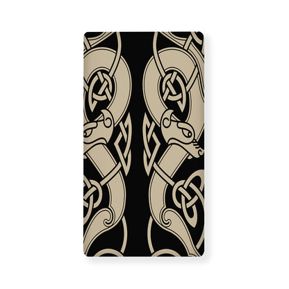 Viking Wolves Symbol Print Baby Crib Sheet