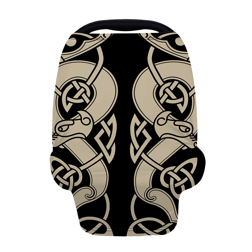 Viking Wolves Symbol Print Baby Seat Cover