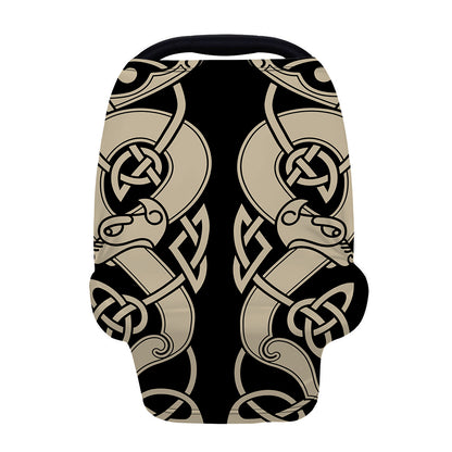 Viking Wolves Symbol Print Baby Seat Cover