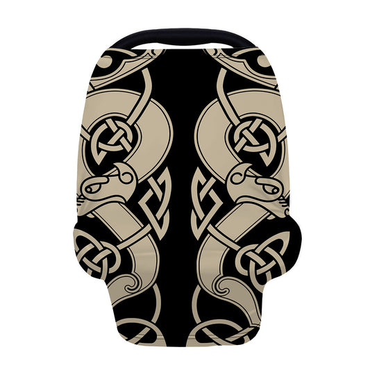 Viking Wolves Symbol Print Baby Seat Cover