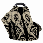 Viking Wolves Symbol Print Baby Seat Cover