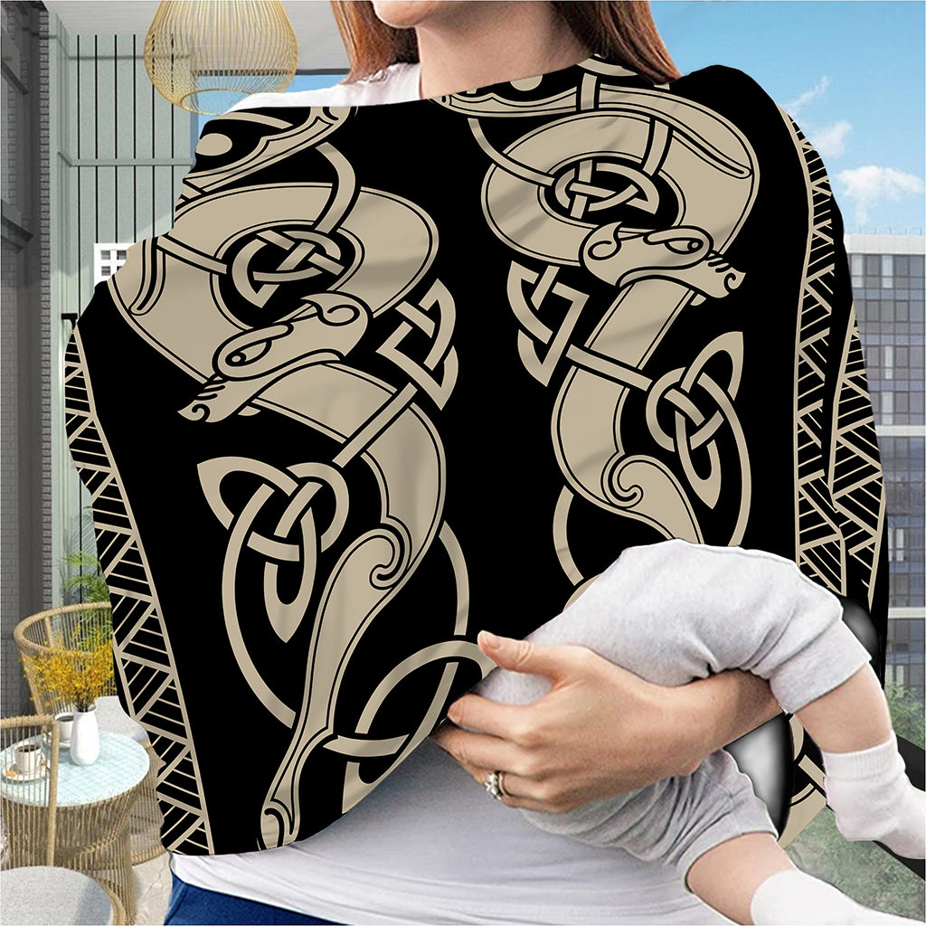 Viking Wolves Symbol Print Baby Seat Cover