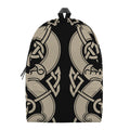 Viking Wolves Symbol Print School Backpack