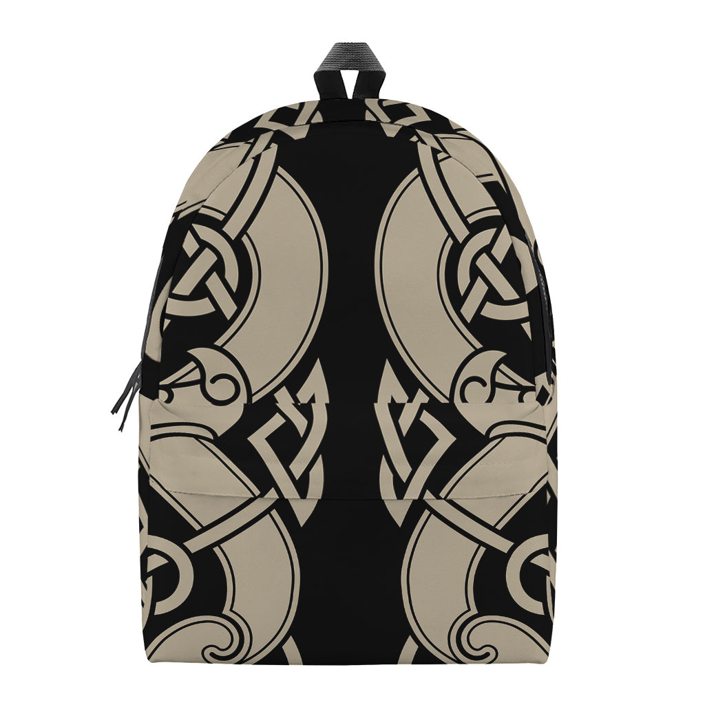 Viking Wolves Symbol Print Backpack