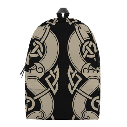 Viking Wolves Symbol Print Backpack
