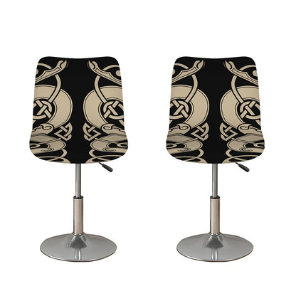 Viking Wolves Symbol Print Bar Stool Covers