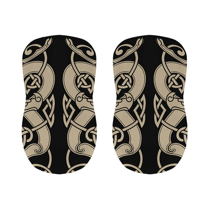 Viking Wolves Symbol Print Bar Stool Covers