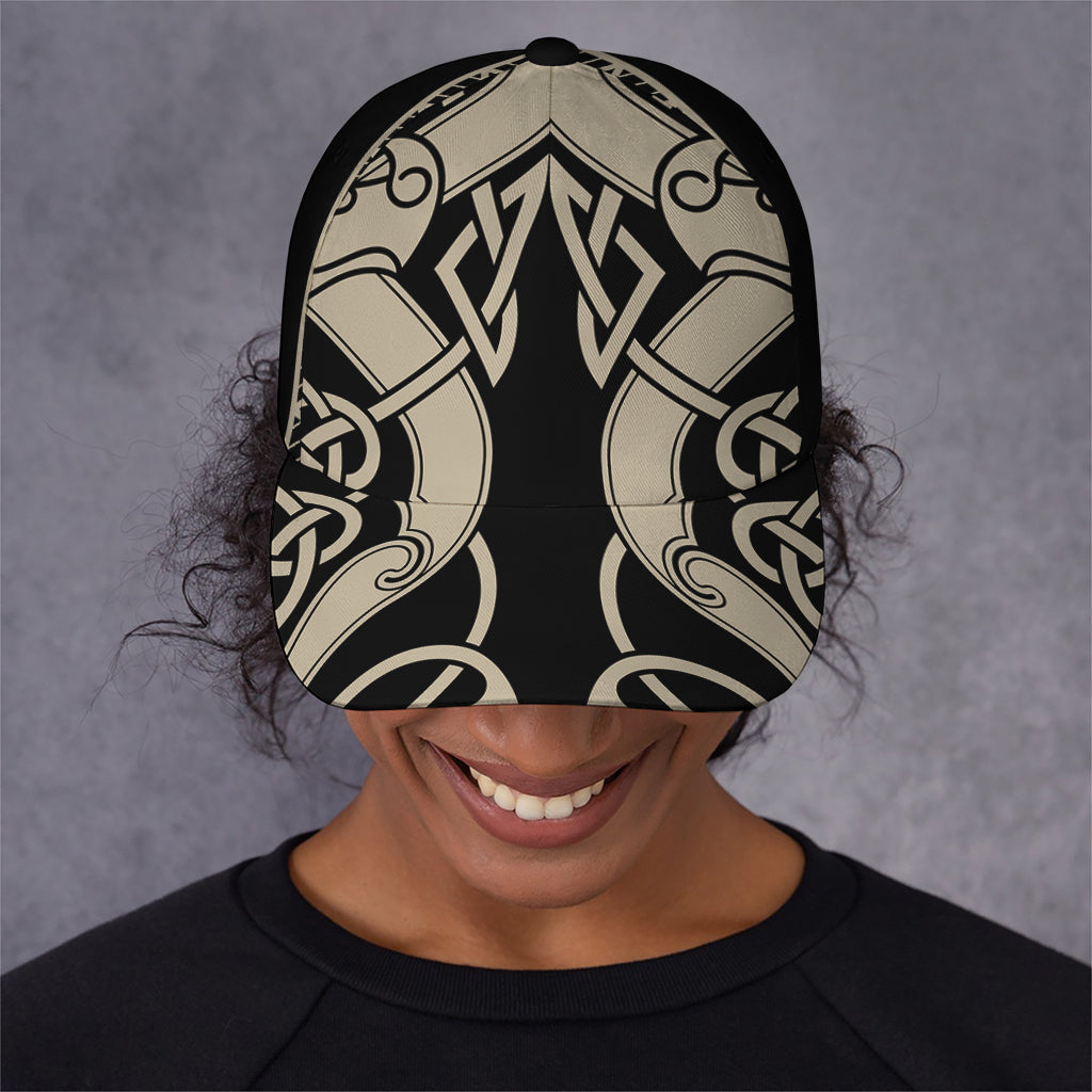 Viking Wolves Symbol Print Baseball Cap