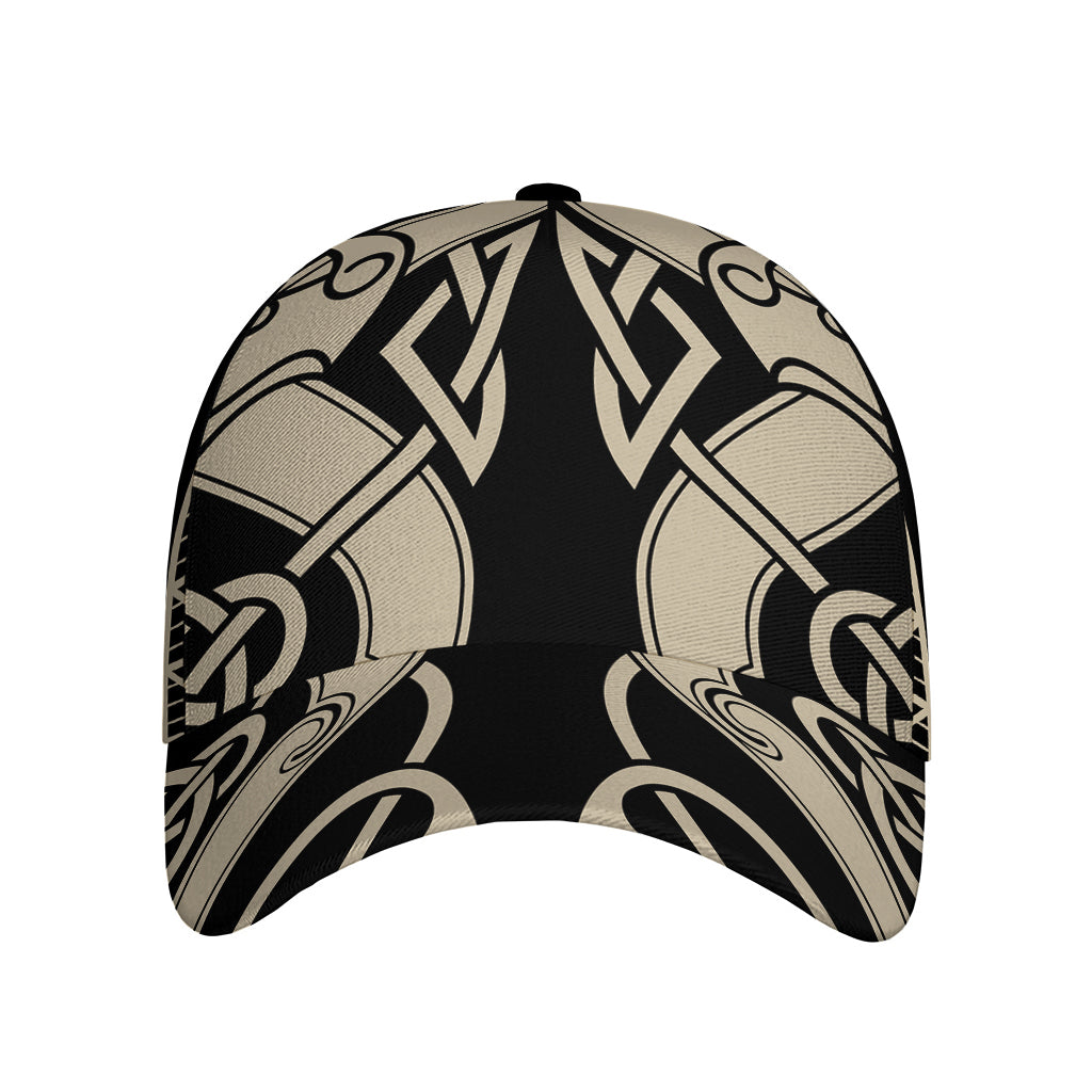 Viking Wolves Symbol Print Baseball Cap
