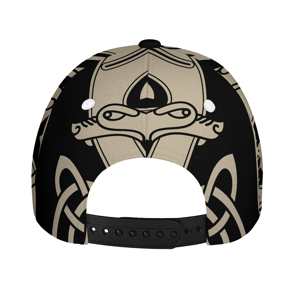Viking Wolves Symbol Print Baseball Cap