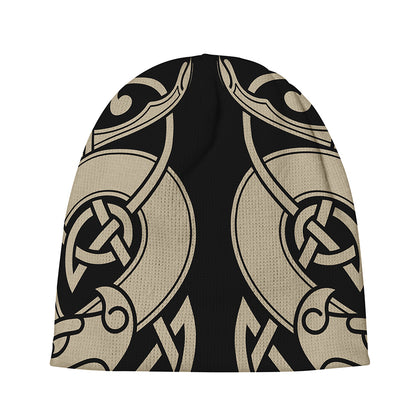 Viking Wolves Symbol Print Beanie