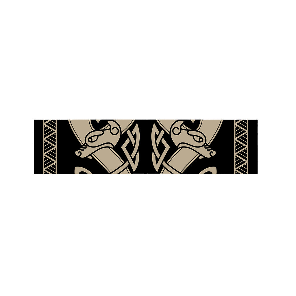 Viking Wolves Symbol Print Bed Runner