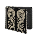 Viking Wolves Symbol Print Bifold Wallet