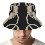 Viking Wolves Symbol Print Bucket Hat