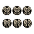 Viking Wolves Symbol Print Coaster Set