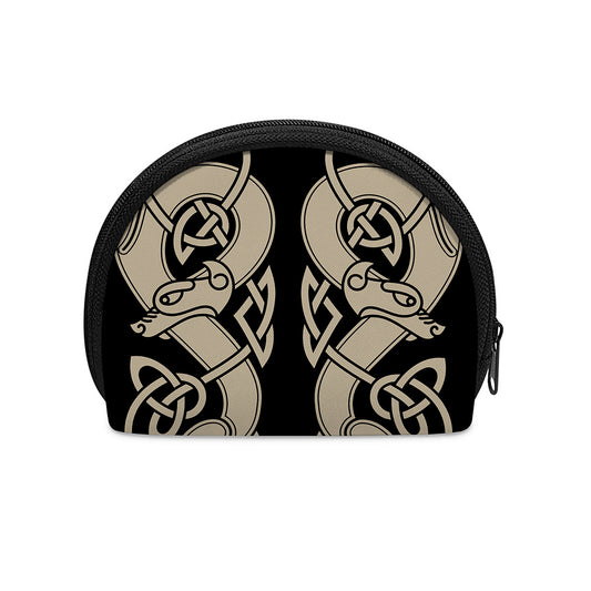 Viking Wolves Symbol Print Coin Purse