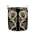 Viking Wolves Symbol Print Collapsible Laundry Basket