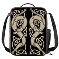 Viking Wolves Symbol Print Crossbody Lunch Bag