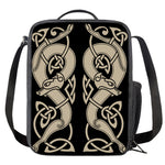 Viking Wolves Symbol Print Crossbody Lunch Bag