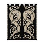 Viking Wolves Symbol Print Curtain