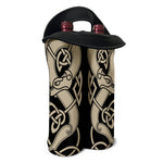 Viking Wolves Symbol Print Double Neoprene Wine Tote