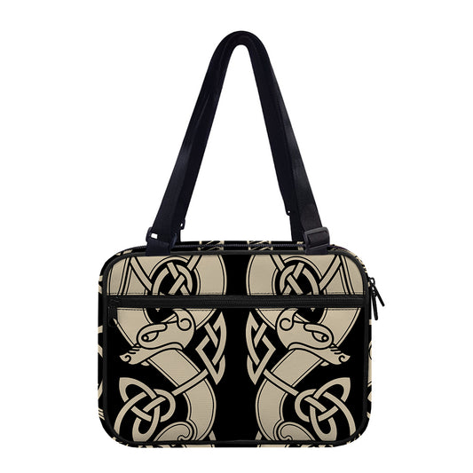 Viking Wolves Symbol Print Double Strap Bible Bag