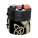 Viking Wolves Symbol Print Drawstring Makeup Bag