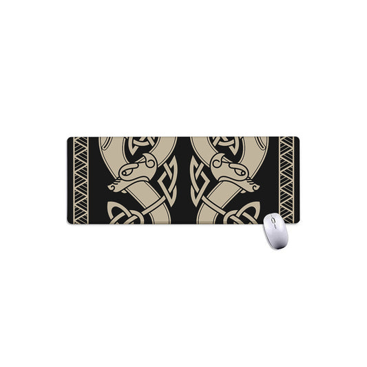 Viking Wolves Symbol Print Extended Mouse Pad