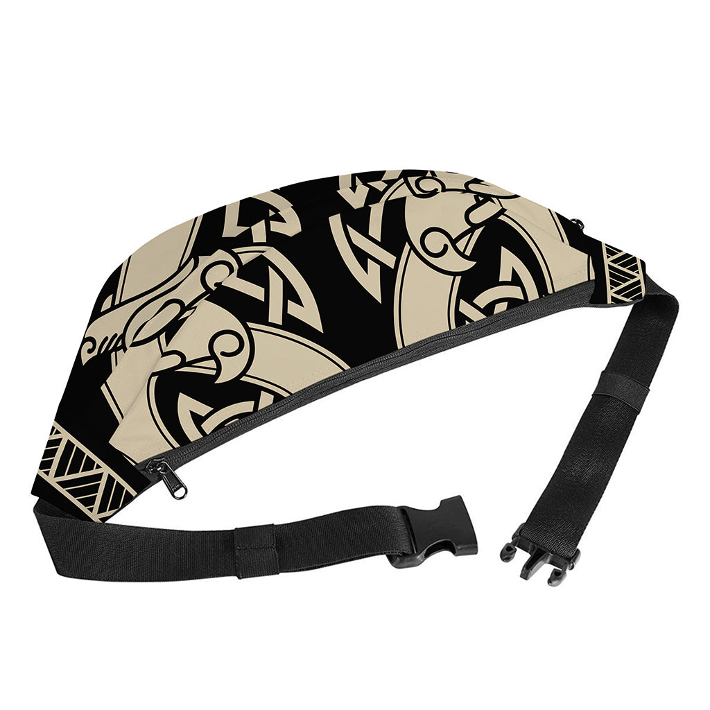 Viking Wolves Symbol Print Fanny Pack