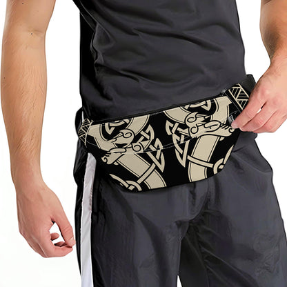 Viking Wolves Symbol Print Fanny Pack