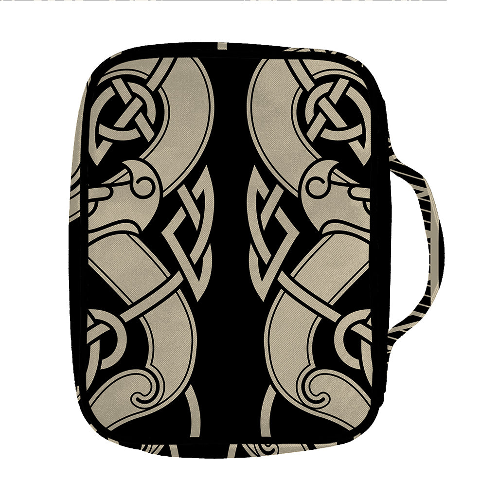 Viking Wolves Symbol Print Front Pocket Bible Bag