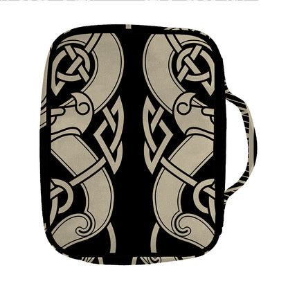 Viking Wolves Symbol Print Front Pocket Bible Bag
