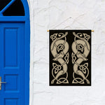 Viking Wolves Symbol Print Garden Flag